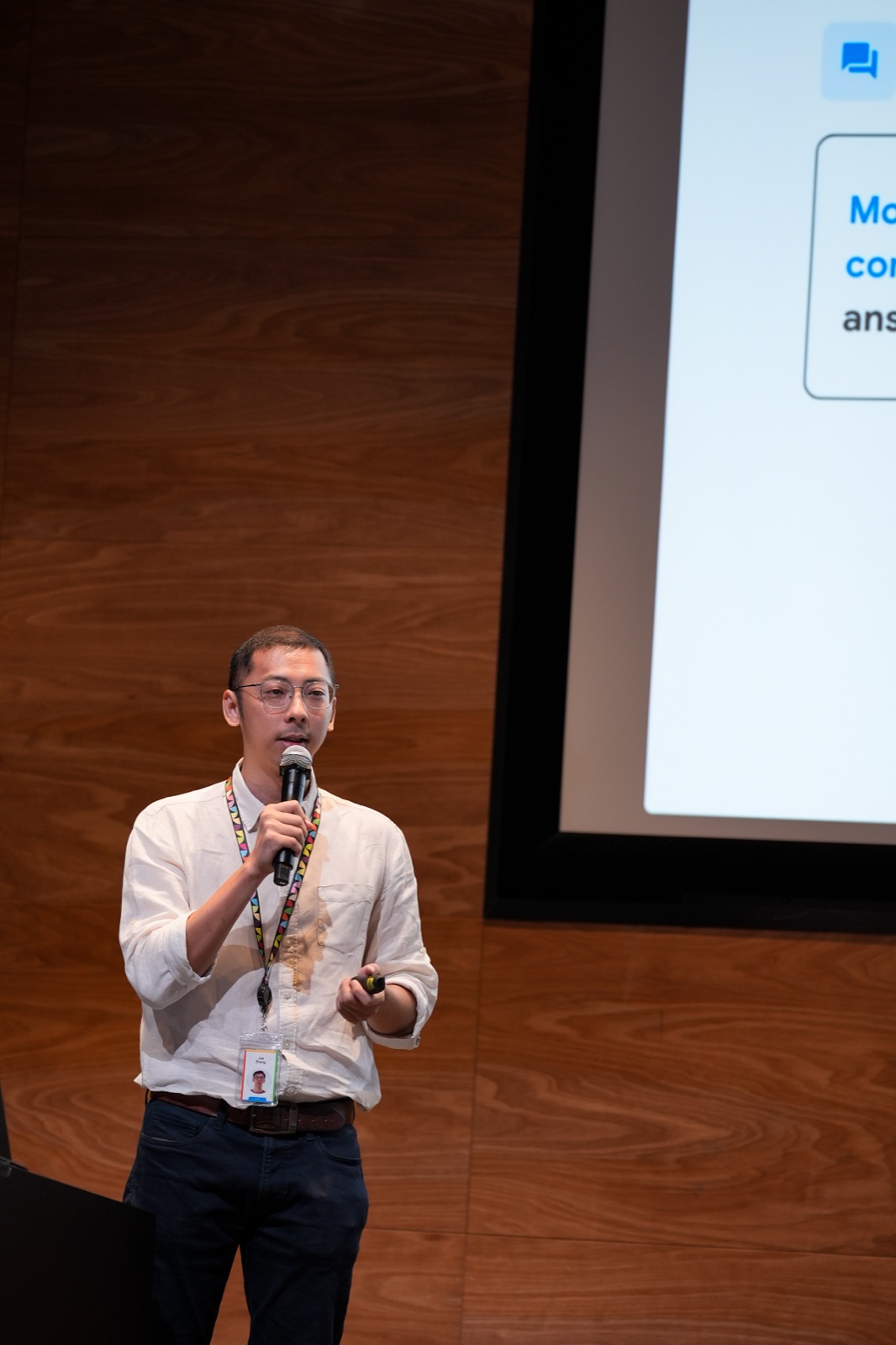 Joe presenting live on stage